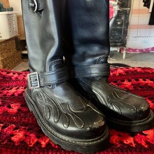 Mens biker boots